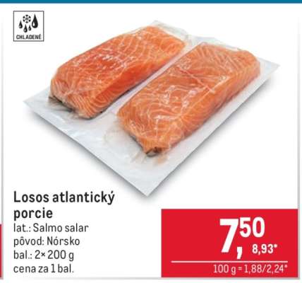 Losos atlantický porcie
