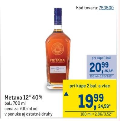 Metaxa 12* 40 %