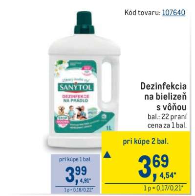 Dezinfekcia na bielizeň s vôňou