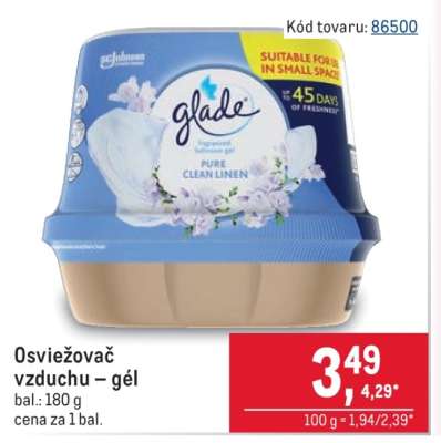 Osviežovač vzduchu – gél