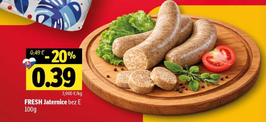 FRESH Jaternice bez E 100g