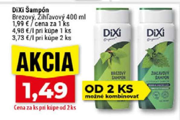DiXi šampón Brezový, Žihľavový 400 ml