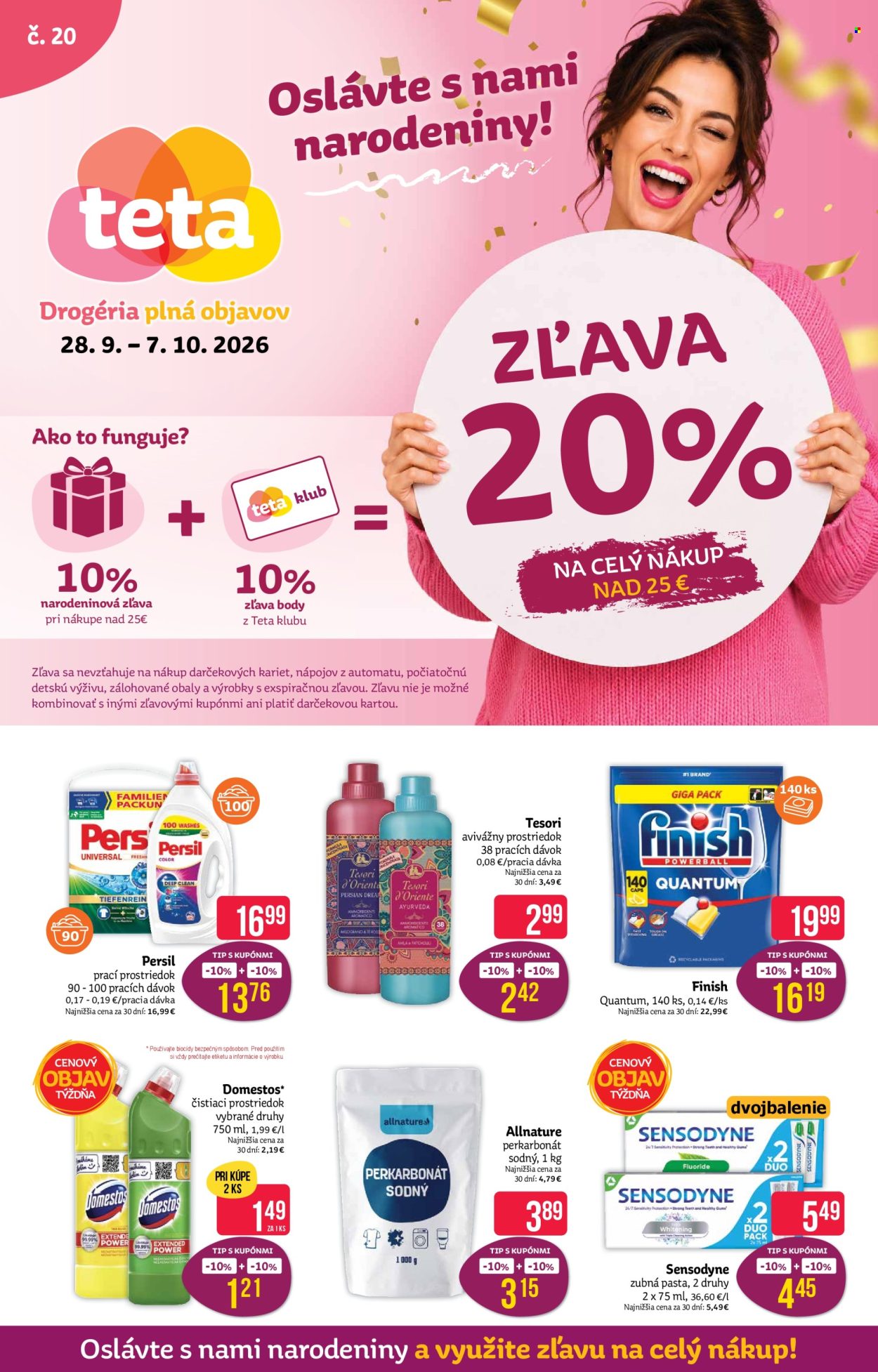 Leták Teta drogerie - 28.9.2026 - 7.10.2026. Strana 1