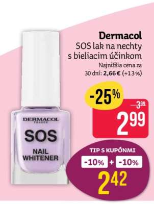Dermacol SOS lak na nechty s bieliacim účinkom