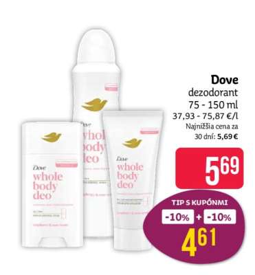 Dove dezodorant 75 - 150 ml