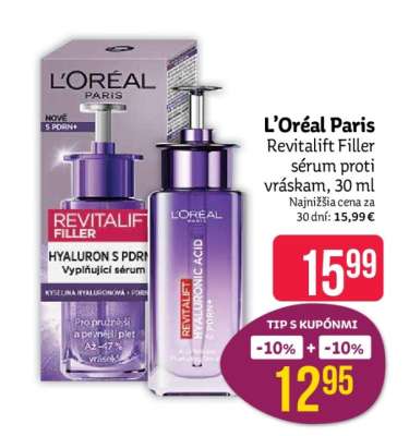 L'Oréal Paris Revitalift Filler Sérum proti vráskam, 30 ml
