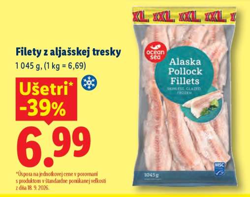 Filety z aljašskej tresky