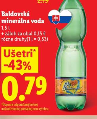 BALDOVSKÁ Minerálna voda