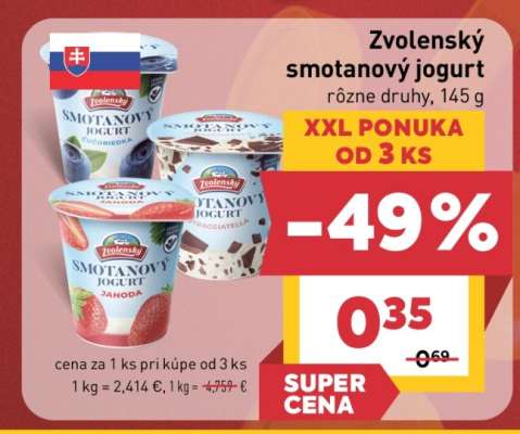 Zvolenský smotanový jogurt