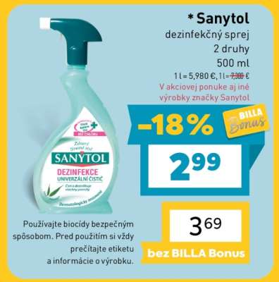 Sanytol Dezinfekčný sprej****