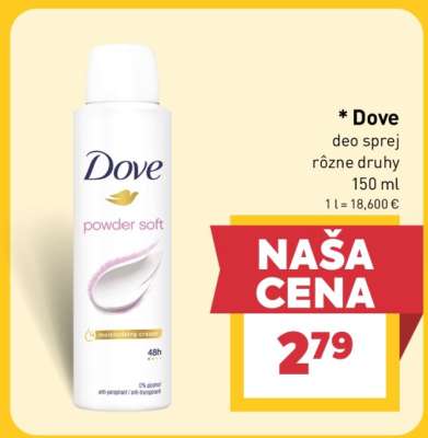 Dove deo sprej rôzne druhy 150 ml