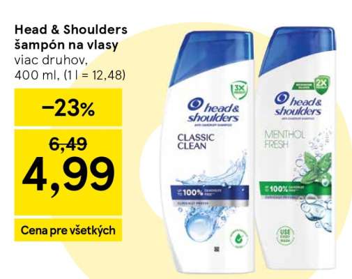 Head & Shoulders šampón na vlasy