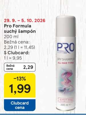 Pro Formula suchý šampón