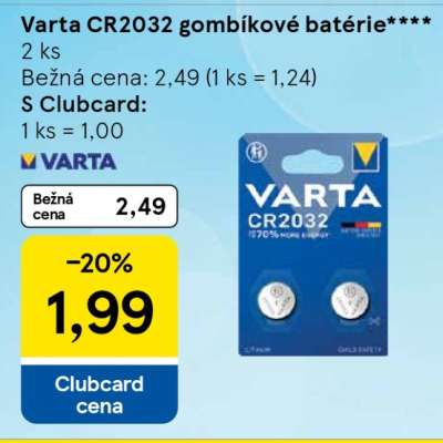 Varta CR2032 gombíkové batérie**