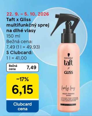 Taft x Gliss multifunkční sprej na dlouhé vlasy
