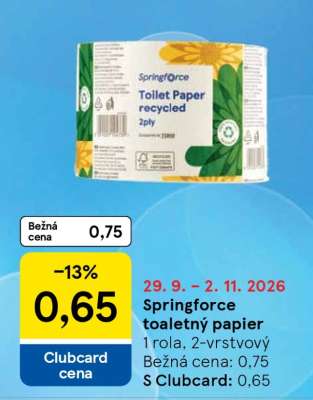Springforce toaletný papier