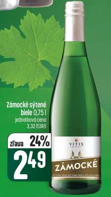 Zámocké sýtené biele 0,75 l