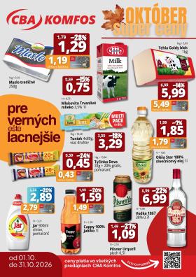 CBA Komfos - Super ceny - Výhodne každý deň!