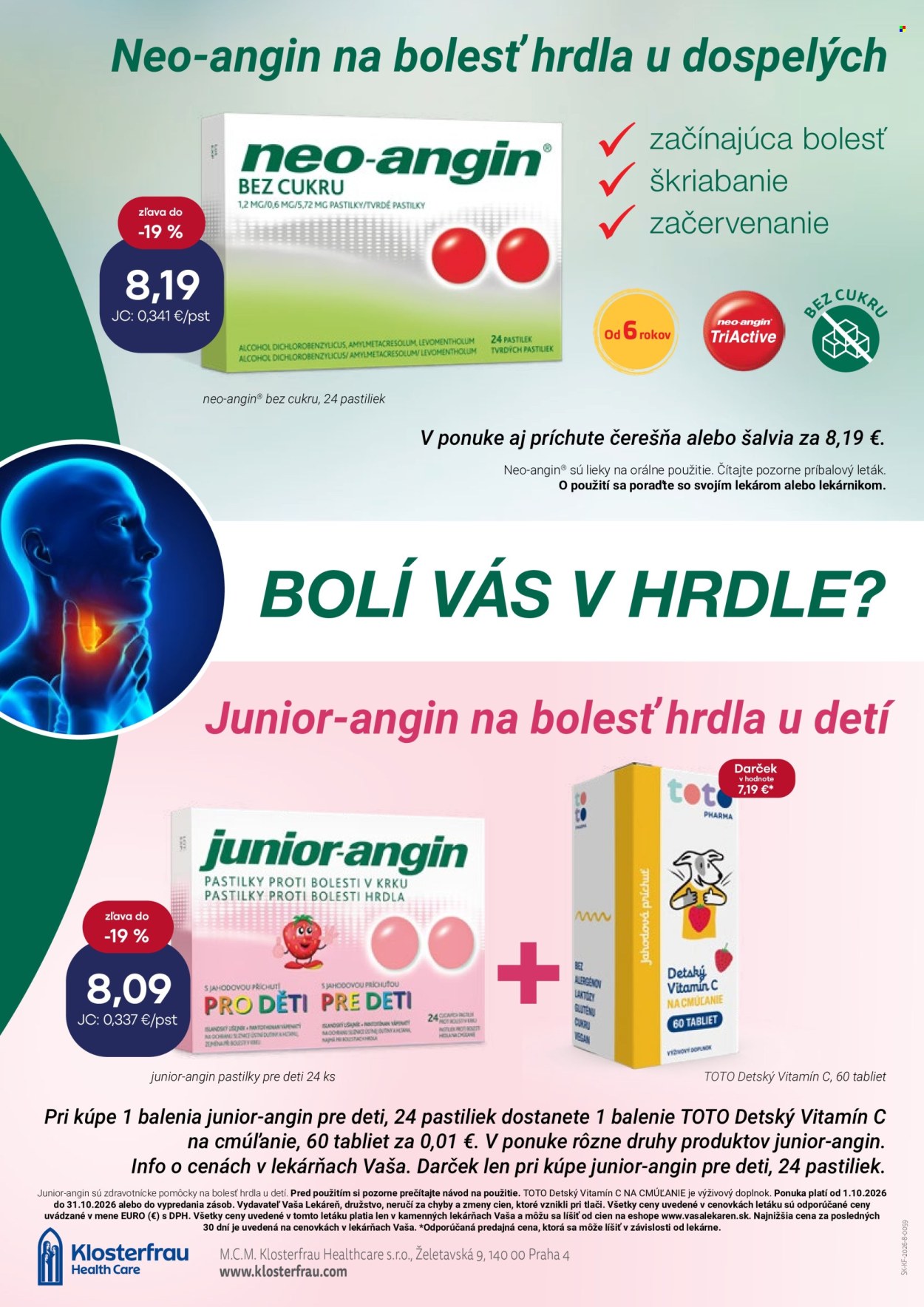 Leták Vaša lekáreň - 1.10.2026 - 31.10.2026. Strana 18