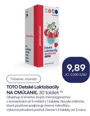TOTO Detské Laktobacily NA CMÚĽANIE
