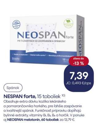 NESPAN forte, 15 toboliek
