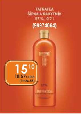 TATRATEA ŠÍPKA A RAKYTNÍK 57%, 0,7 l