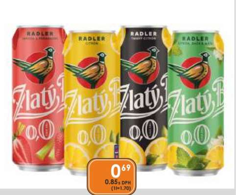 ZLATÝ BAŽANT RADLER 0,0%