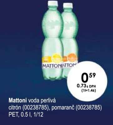 Mattoni voda perlivá citrón (00238785), pomaranč (00238785)