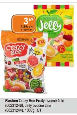 Roshen Crazy Bee Fruity ovocné želé (00231246), Jelly ovocné želé (00231244)