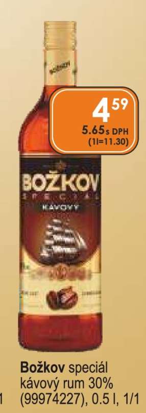 Božkov speciál kávový rum 30% (99974227), 0.5 l, 1/1