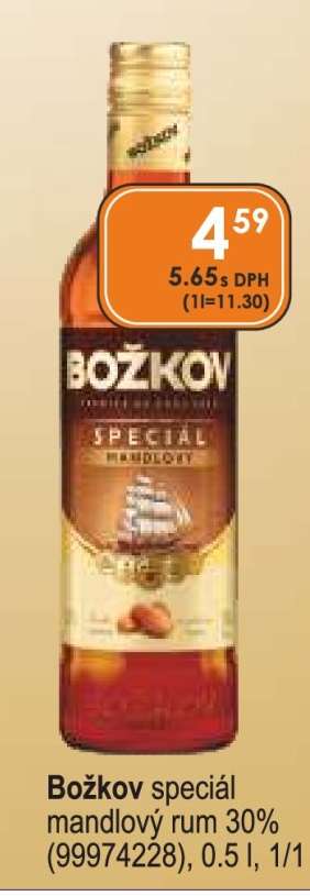 Božkov speciál mandlový rum 30% (99974228), 0.5 l, 1/1