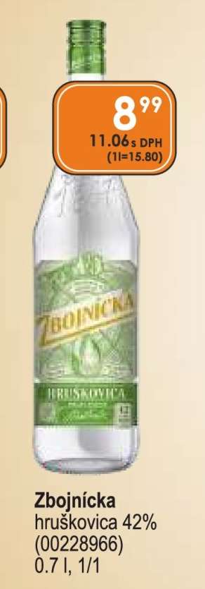 Zbojnická hruškovica 42% (00228966)
