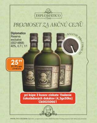 Diplomatico Reserva exclusiva (00214868) 40%, 0,7 l, 1/1