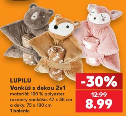 LUPILU Vankúš s dekou 2v1