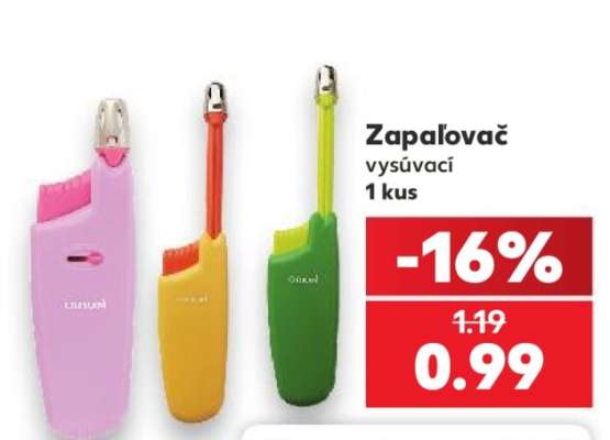 Zapaľovač vysúvací 1 kus