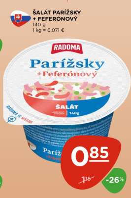 Šalát Parížsky, + Feferónový