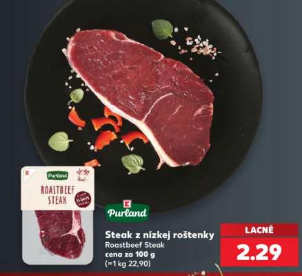 Steak z nízkej roštenky