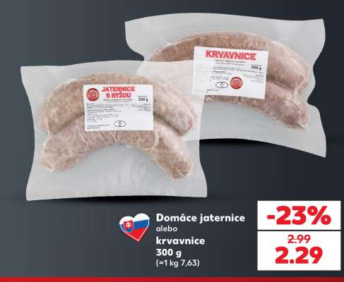 Domáce jaternice alebo krvavnice 300 g