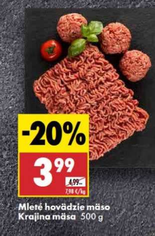 Mleté hovädzie mäso Krajina mäsa 500 g
