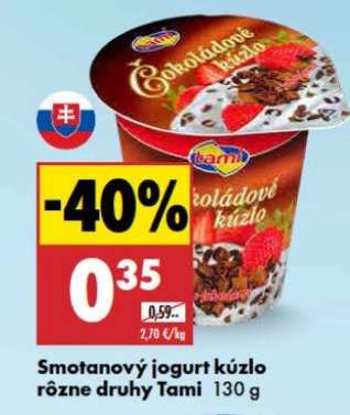 Smotanový jogurt kúzlo rôzne druhy Tami 130 g