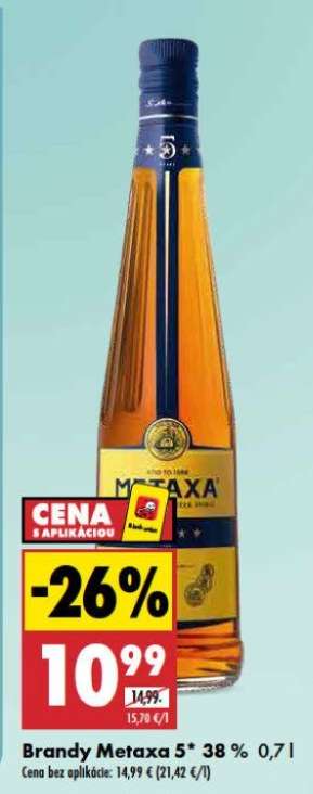 Brandy Metaxa 5* 38 % 0,7 l
