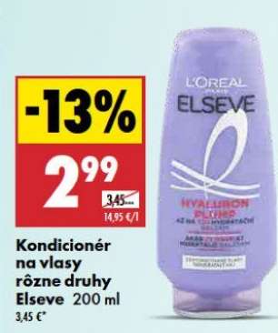 Kondicionér na vlasy rôzne druhy Elseve 200 ml