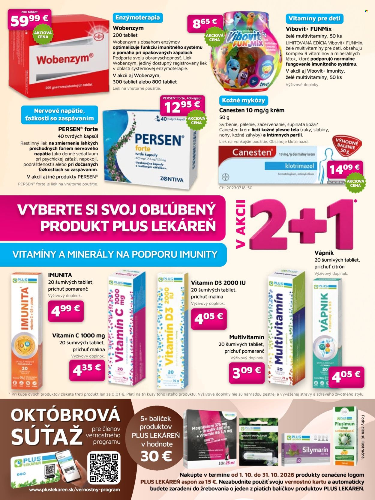 Leták Plus lekáreň - 1.10.2026 - 31.10.2026. Strana 8
