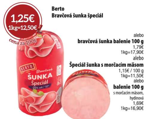 Berto Bravčová šunka špeciál