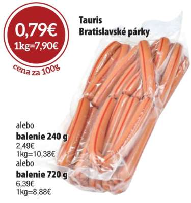 Tauris Bratislavské párky