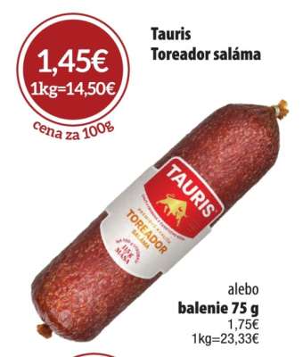 TAURIS TOREÁDOR SALÁMA