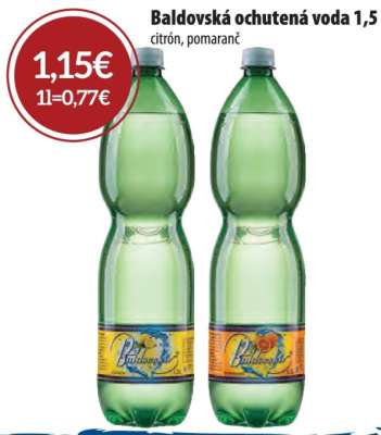 Baldovská ochutená voda 1,5