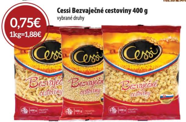 Cessi bezvaječné cestoviny 400 g