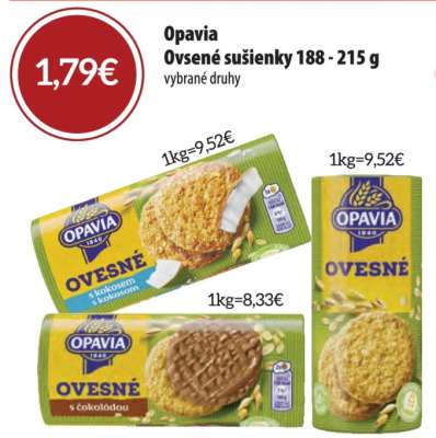 Opavia Ovsené sušienky 188 - 215 g