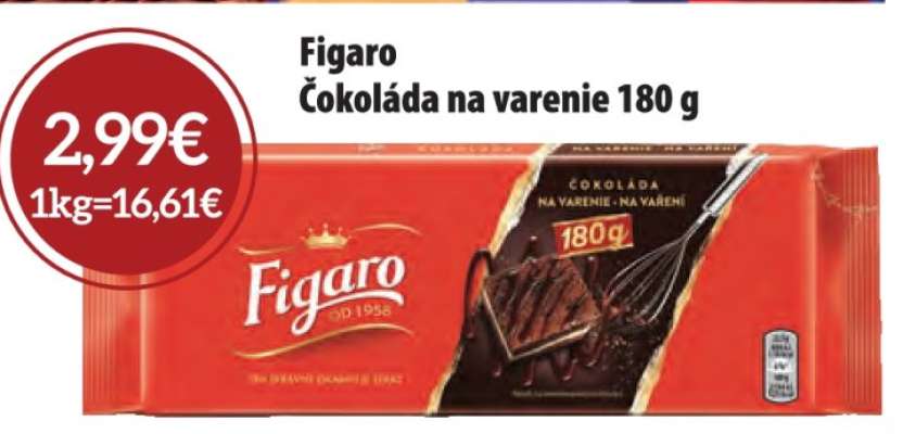 Figaro čokoláda na varenie 180 g